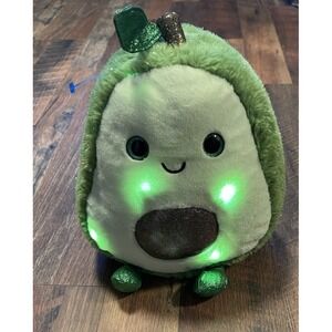 FAO Schwarz 11 Glow Brights Plush LED with Sound Avocado Stuffed Toy Works EUC